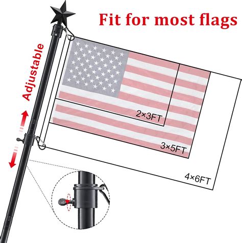 Buy Flag Pole for House with Holder Bracket - 5ft Tangle Free Flag ...