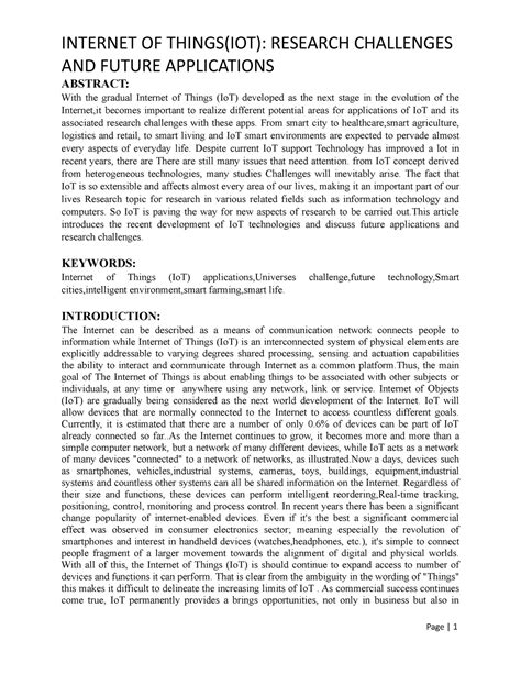 Abstrac 2 - Did - INTERNET OF THINGS(IOT): RESEARCH CHALLENGES AND ...