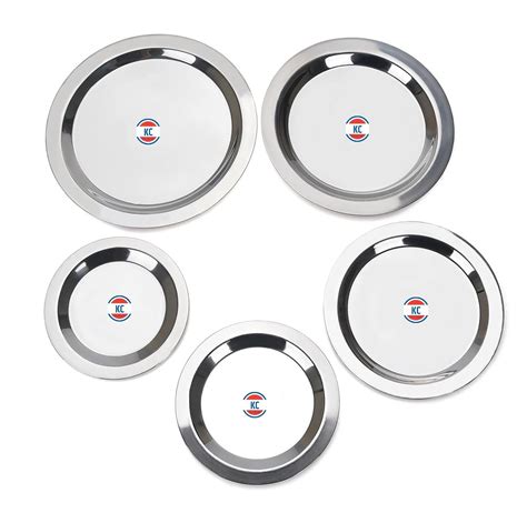 Buy KC Stainless Steel Heavy Gauge Ciba/Lids/Tope/Cheeba Cover Set of 5 ...