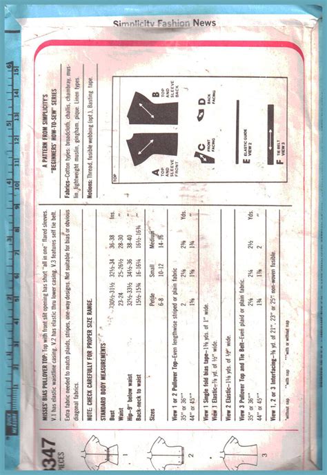 Image result for Simplicity Pattern 8347 Tutorial