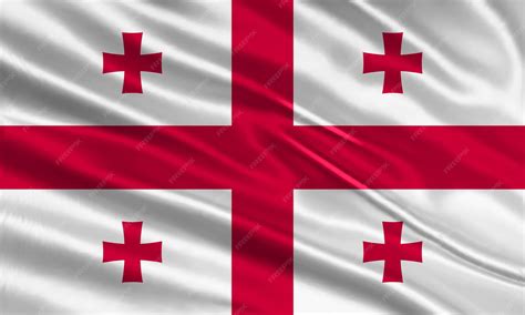 Premium Vector | Georgia flag design. waving georgian flag made of satin or silk fabric. vector ...