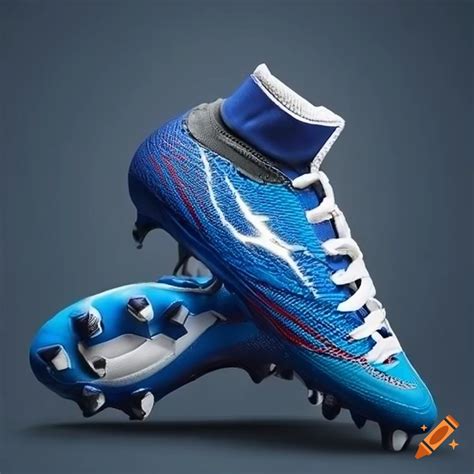 White football cleats with lightning bolt logo going around on Craiyon