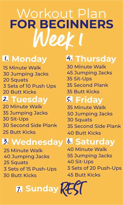 4 day a week home workout plan