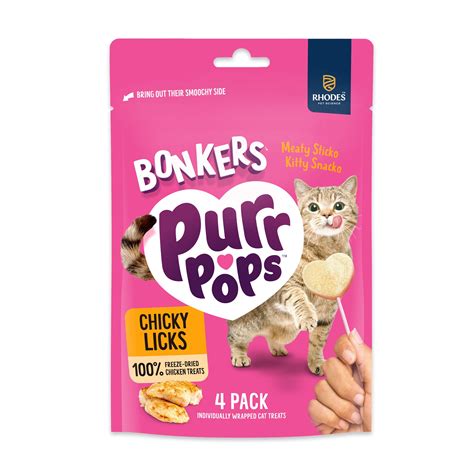 Bonkers Purr Pops Lickable Cat Treats - Chicky Licks