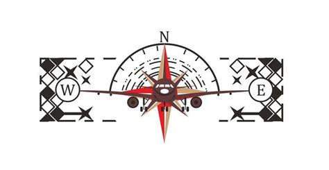 Entry #83 by tihatt for Tattoo(TATUAJE) Design 3D Compass with Airplane ...