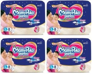 MamyPoko Pants Extra Absorb Diaper- Large Size Pack of 8+8+8+8 Diaper ...