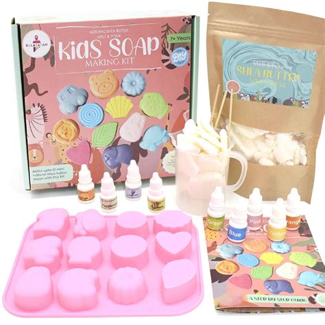 Kalakaram Kids Shea Butter Soap Making Kit, Natural and Kids Safe 12 ...