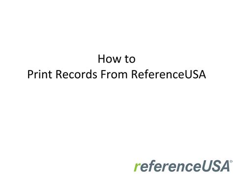 How to Print Records | PDF