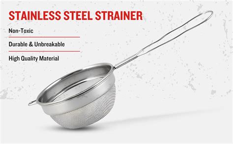 Get Plumm Tea Strainer Steel Pack of 2 | 8cm & 9cm Chai Strainer for ...