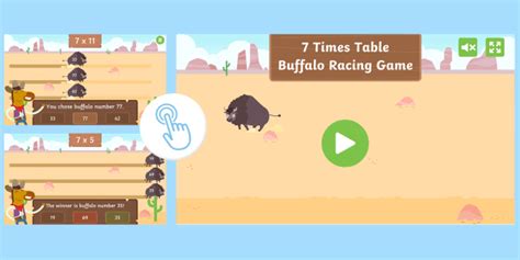 Buffalo Racing 7 Times Table Game | Twinkl Go!