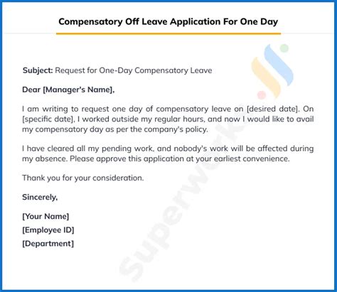 Image result for Compensatory Leave Format