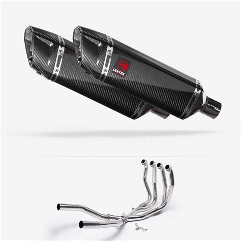 Lextek Sp9C Gloss Carbon Fibre Exhaust System 300Mm For Suzuki Gsx 1300 ...