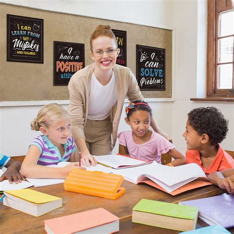 17 Pieces Growth Mindset Poster Set Bulletin Board Display Decoration ...