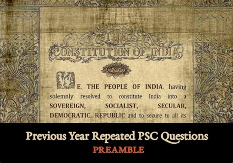 PSC Repeated Questions on Preamble