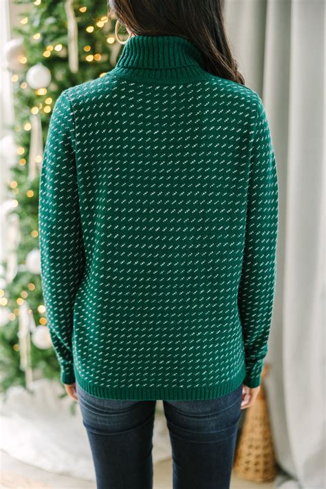 Everything You Need Forest Green Turtleneck Sweater – Shop the Mint