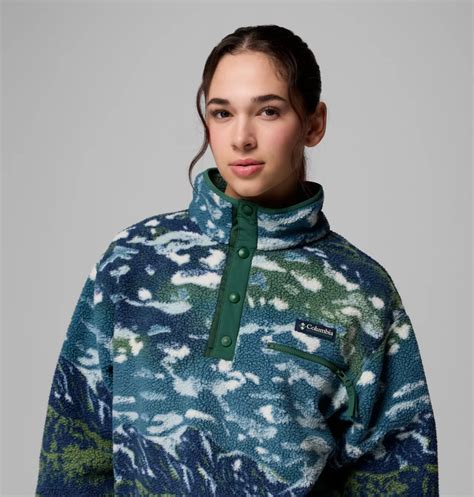 Women's Helvetia II Printed Cropped Half Snap Fleece Pullover | Columbia
