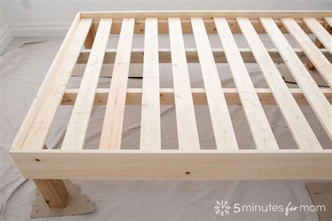 DIY Wood Bed Frame - How to Build a Bed Frame - 5 Minutes for Mom