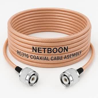 NETBOON RG316 Coaxial Cable Assembly – TNC Male to TNC Male Connectors ...
