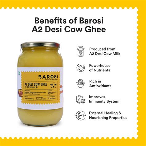 A2 Desi Cow Ghee 1 Ltr – Barosi