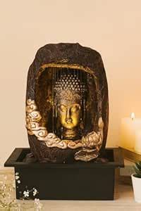 Mahganya Polyresin Budha Meditation Indoor Waterfall Fountain for Home ...