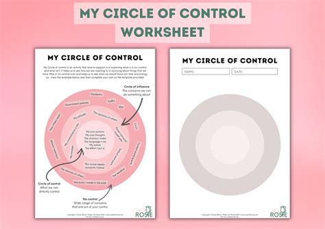 My Circle of Control Worksheet for Teens. Mental Health Printable ...