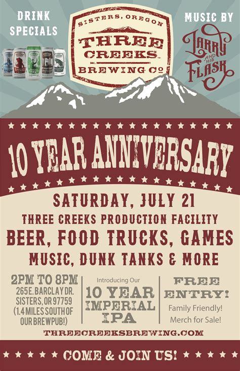 Cheers to 10 Years! at Three Creeks Brewing Co. - CraftBeer.com