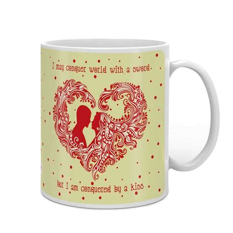 Silhouette of A Couple Beige Coffee Mug – Indigifts