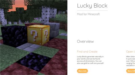 Installer Mod Lucky Block Minecraft 的图像结果