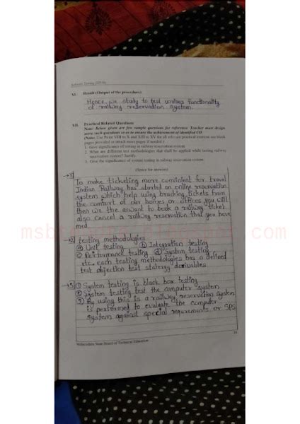 Image result for Msbte Software Testing Solved Manual