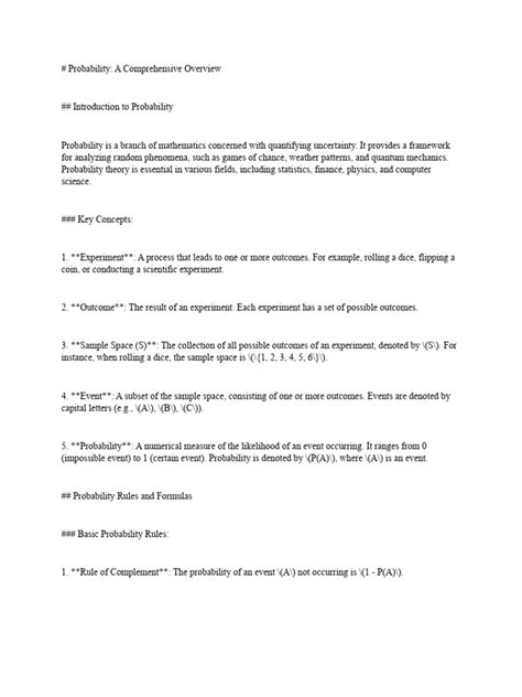 Image result for Probability Notes