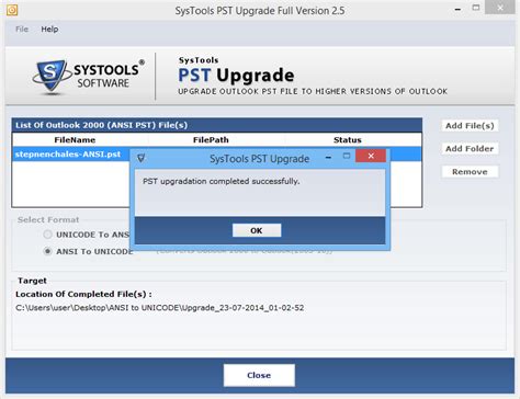 PST ANSI to Unicode Converter Tool to Upgrade Outlook PST file