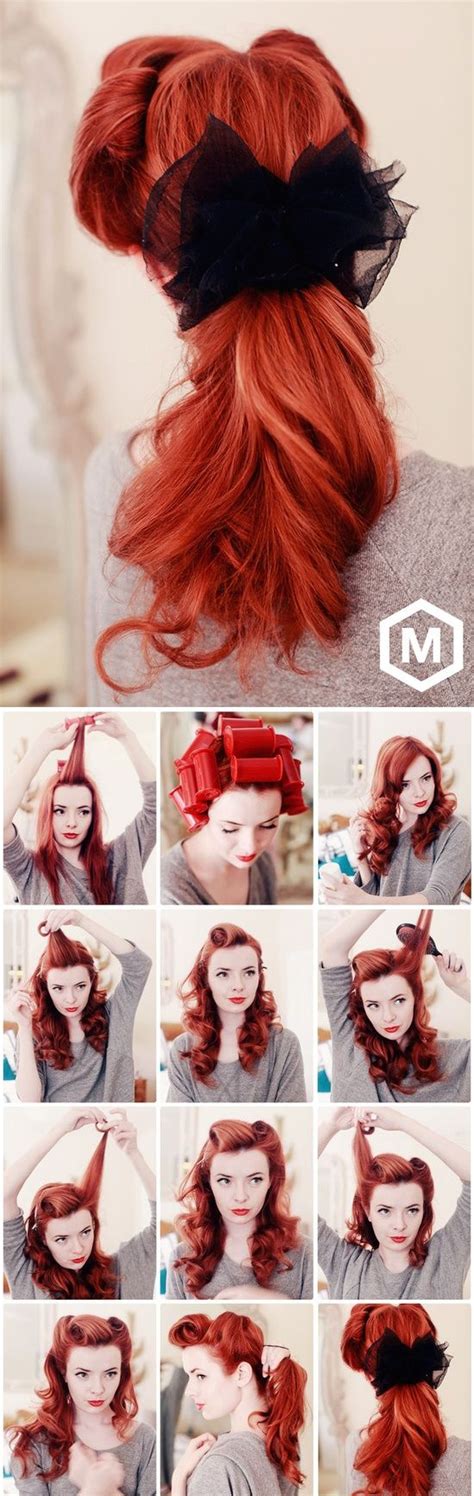 Image result for Pin Up Hairdo Tutorial Step by Step
