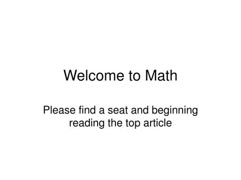 Image result for Welcome Math