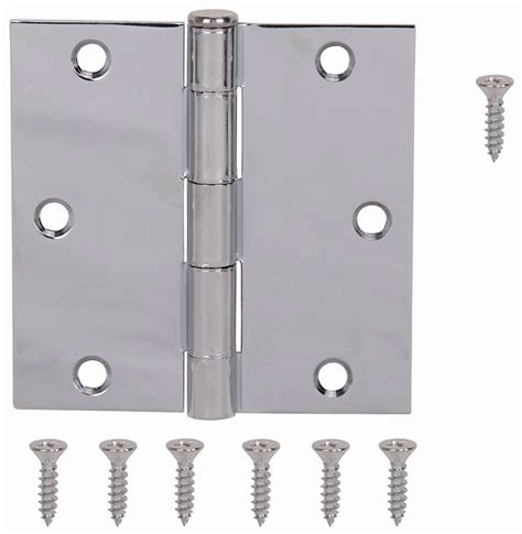 ProSource 3525698 Door Hinge, 3-1/2 in L x 3-1/2 in W Door Leaf, 6 ...