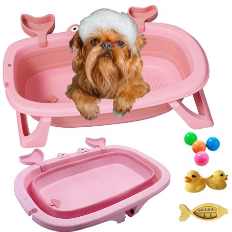 Amazon.com : Dog Bathtub, Portable Puppy Bathtub for Easy Baths and ...