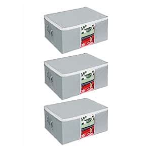 PrettyKrafts Rectangular Underbed Storage Organizer with Side Handles ...