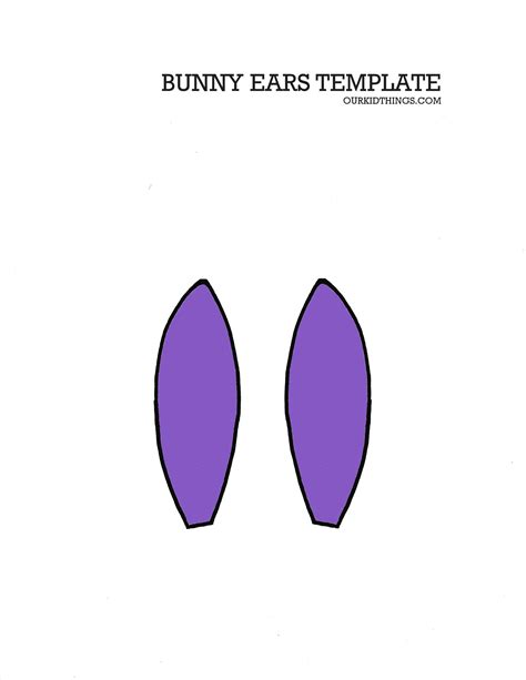 Printable Bunny Ears Template