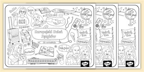 Europejski Dzień Języków | Kolorowanka | Wrzesień