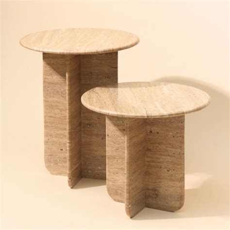 Buy Travertine Marble Table | Muun Home Tables Online – The Living ...