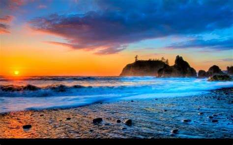 Sunset On The Beach Wallpapers Group (91+)