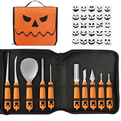 Amazon.com: imarku Halloween Pumpkin Carving Kit, Carving Set 10PCs ...