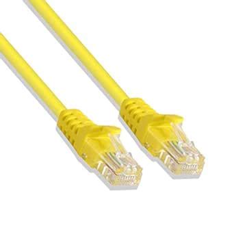 LOGICO 1Ft Cat5e Ethernet RJ45 LAN Wire Network Yellow UTP 1 Foot Patch ...