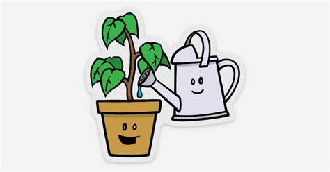 Plant And Pot by Mike Schmidt | Clear stickers | Sticker Mule India