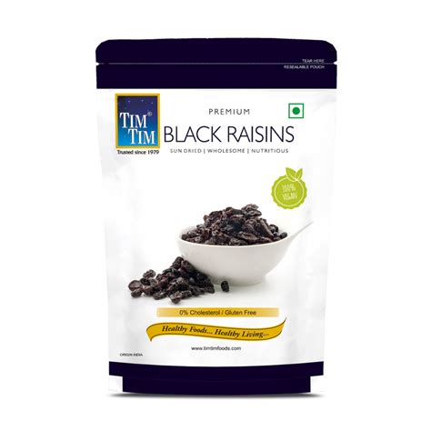 Premium Black Raisins 200g | Black Kismis | Raisins — TimTimFoods