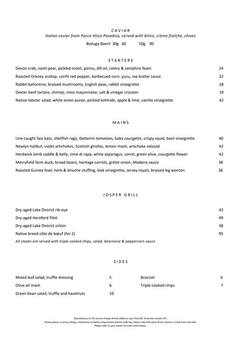 Menu 2024 - City Social in London | TheFork