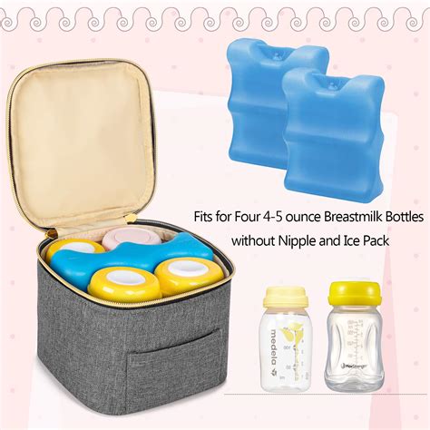 Buy Teamoy Breastmilk Cooler Bag, Baby Bottles Bag for up to 4 Large 5 ...