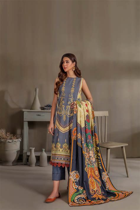 Sana & Samia by Lala Embroidered Woolen Print Collection – Maurice ...