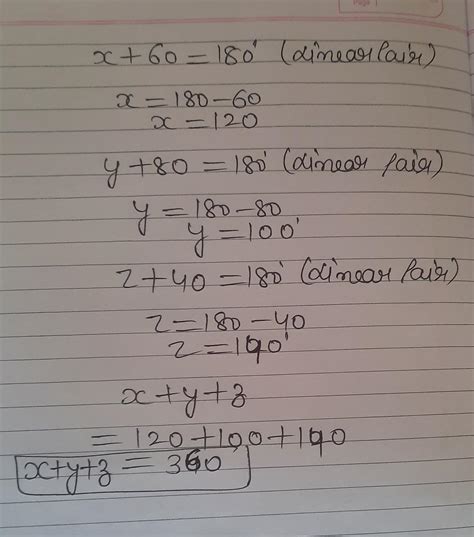 Q8 Use the figure given below to find x+y+z - Brainly.in