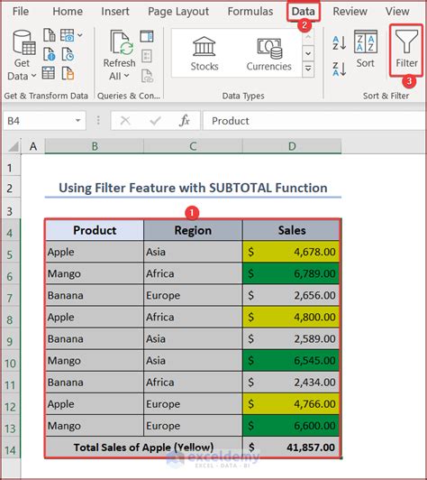 Sumif Based On Cell Color 的图像结果