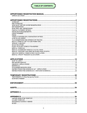 Fillable Online Apportioned Registration Manual Fax Email Print - pdfFiller